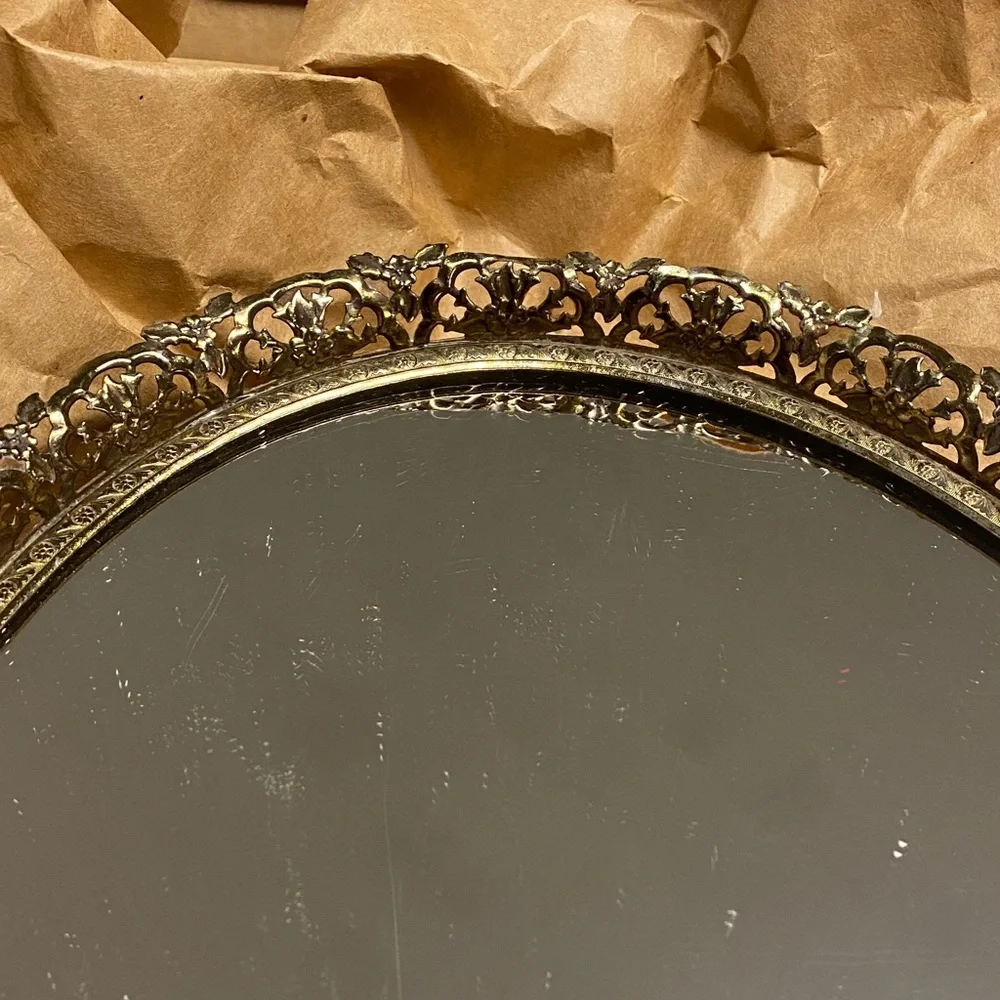Ornate Vintage Gold Vanity Mirror